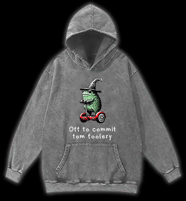 Frog??¡ê¡ès Tomfoolery Adventure Vintage Washed 100% Cotton Hoodie - TheDrunkShark