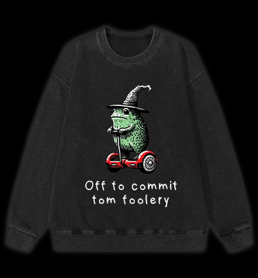 Frog??¡ê¡ès Tomfoolery Adventure Vintage Washed 100% Cotton Sweatshirt - TheDrunkShark