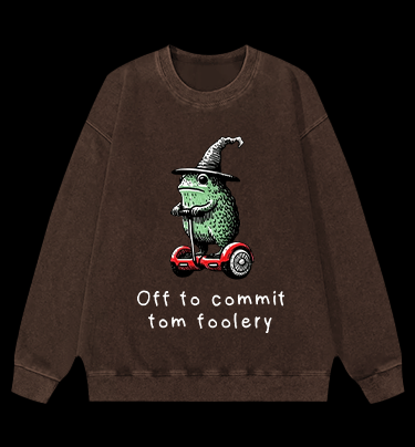 Frog??¡ê¡ès Tomfoolery Adventure Vintage Washed 100% Cotton Sweatshirt - TheDrunkShark