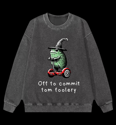 Frog??¡ê¡ès Tomfoolery Adventure Vintage Washed 100% Cotton Sweatshirt - TheDrunkShark