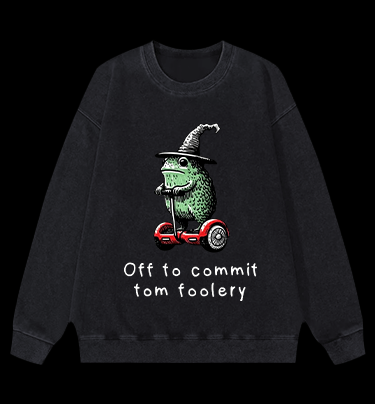 Frog??¡ê¡ès Tomfoolery Adventure Vintage Washed 100% Cotton Sweatshirt - TheDrunkShark