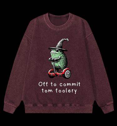 Frog??¡ê¡ès Tomfoolery Adventure Vintage Washed 100% Cotton Sweatshirt - TheDrunkShark