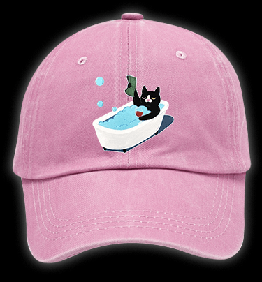 Funny Cat Vintage Washed 100% Cotton Baseball Hat - TheDrunkShark