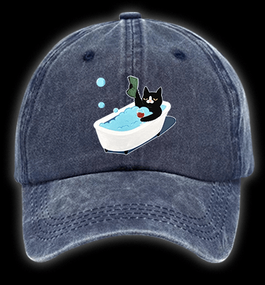 Funny Cat Vintage Washed 100% Cotton Baseball Hat - TheDrunkShark
