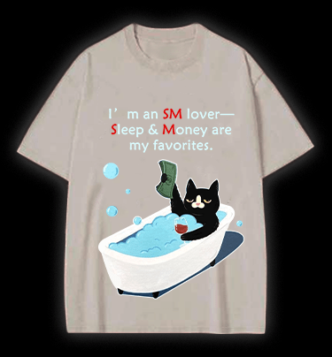 Funny Cat Vintage Washed 100% Cotton T-Shirt - TheDrunkShark