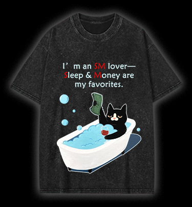 Funny Cat Vintage Washed 100% Cotton T-Shirt - TheDrunkShark