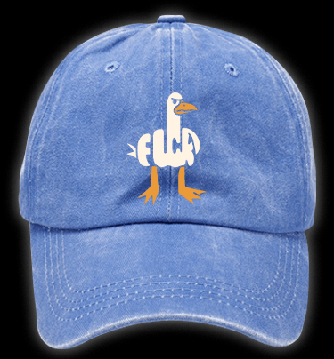 Funny Fuck Duck Vintage Washed 100% Cotton Baseball Hat - TheDrunkShark