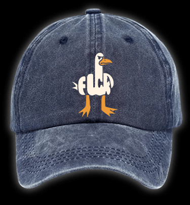 Funny Fuck Duck Vintage Washed 100% Cotton Baseball Hat - TheDrunkShark