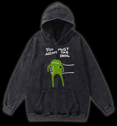 Give You Frog Kids Vintage Washed 100% Cotton Hoodie - TheDrunkShark