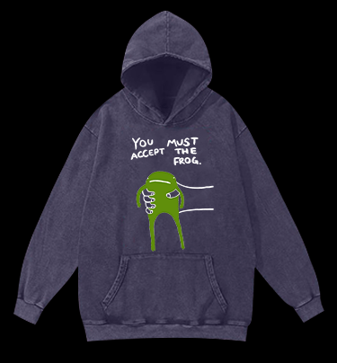 Give You Frog Kids Vintage Washed 100% Cotton Hoodie - TheDrunkShark