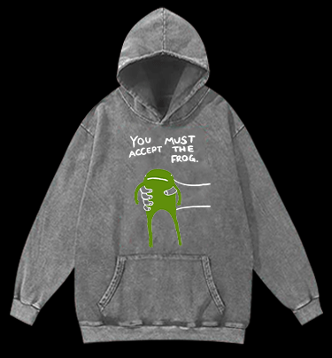 Give You Frog Kids Vintage Washed 100% Cotton Hoodie - TheDrunkShark