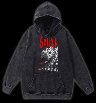 Gojira: Titans of Metal Vintage Washed 100% Cotton Hoodie - TheDrunkShark