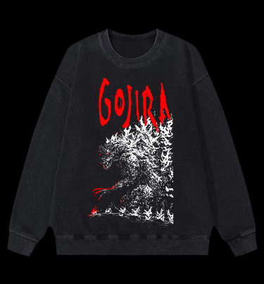 Gojira: Titans of Metal Vintage Washed 100% Cotton Sweatshirt - TheDrunkShark