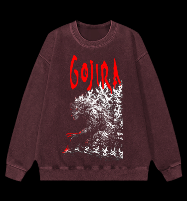 Gojira: Titans of Metal Vintage Washed 100% Cotton Sweatshirt - TheDrunkShark