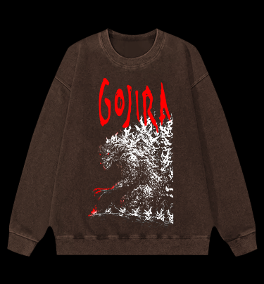 Gojira: Titans of Metal Vintage Washed 100% Cotton Sweatshirt - TheDrunkShark