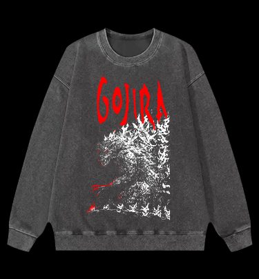 Gojira: Titans of Metal Vintage Washed 100% Cotton Sweatshirt - TheDrunkShark