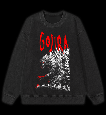 Gojira: Titans of Metal Vintage Washed 100% Cotton Sweatshirt - TheDrunkShark