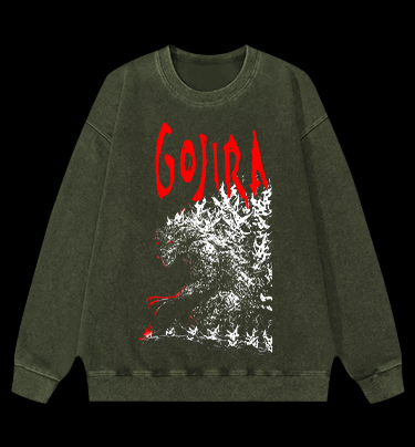 Gojira: Titans of Metal Vintage Washed 100% Cotton Sweatshirt - TheDrunkShark