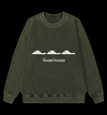 Goose bumps Vintage Washed 100% Cotton Sweatshirt - TheDrunkShark