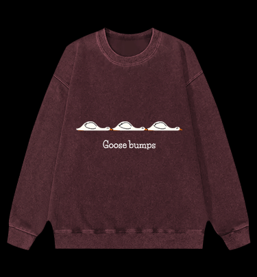 Goose bumps Vintage Washed 100% Cotton Sweatshirt - TheDrunkShark