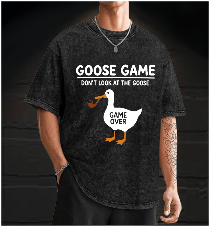  Goose Game  Vintage Washed 100% Cotton T-Shirt - TheDrunkShark