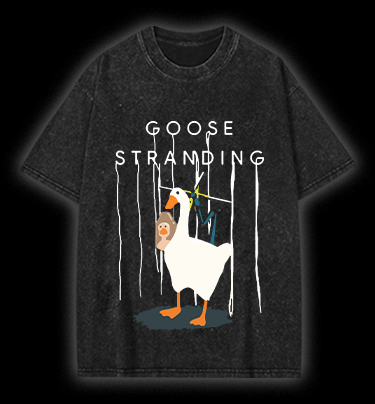  Goose Stranding  Vintage Washed 100% Cotton T-Shirt - TheDrunkShark
