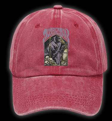 Grim Reaper Vintage Washed 100% Cotton Baseball Hat - TheDrunkShark