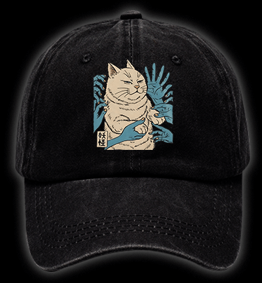 Grumpy Cat Vintage Washed 100% Cotton Baseball Hat - TheDrunkShark