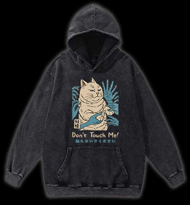 Grumpy Cat Vintage Washed 100% Cotton Hoodie - TheDrunkShark