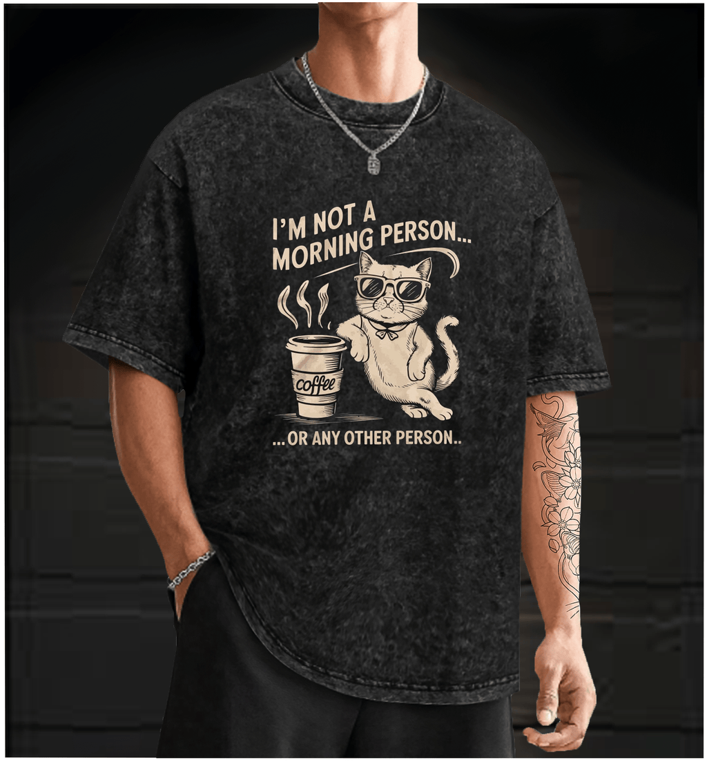 Grumpy Cat Vintage Washed 100% Cotton T-Shirt - TheDrunkShark