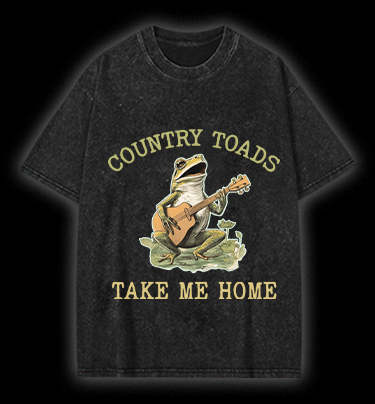  Guitar Frog Roadtrip Vintage Washed 100% Cotton T-Shirt - TheDrunkShark