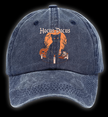 Halloween Cat Spell Vintage Washed 100% Cotton Baseball Hat - TheDrunkShark