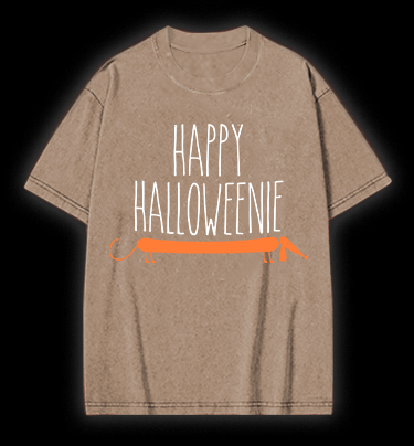 Halloween Dachshund Vintage Washed 100% Cotton T-Shirt - TheDrunkShark