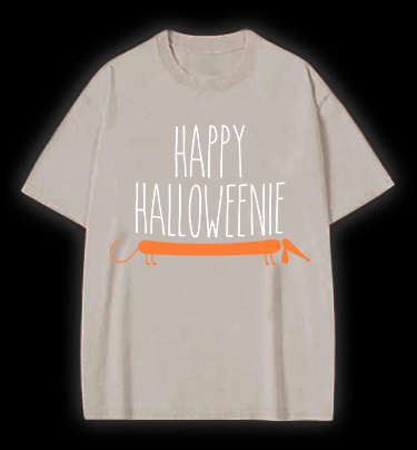 Halloween Dachshund Vintage Washed 100% Cotton T-Shirt - TheDrunkShark