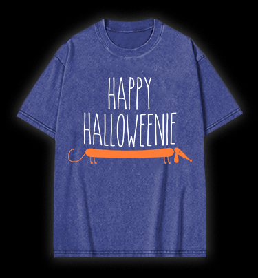 Halloween Dachshund Vintage Washed 100% Cotton T-Shirt - TheDrunkShark