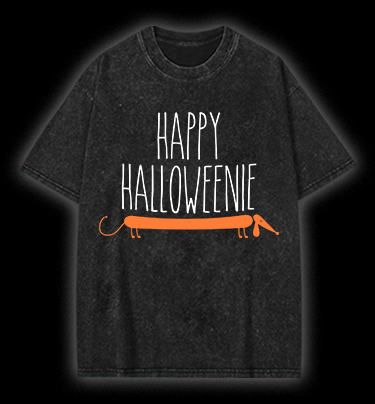 Halloween Dachshund Vintage Washed 100% Cotton T-Shirt - TheDrunkShark