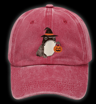Halloween Frog Vintage Washed 100% Cotton Baseball Hat - TheDrunkShark