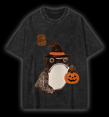 Halloween Frog Vintage Washed 100% Cotton T-Shirt - TheDrunkShark