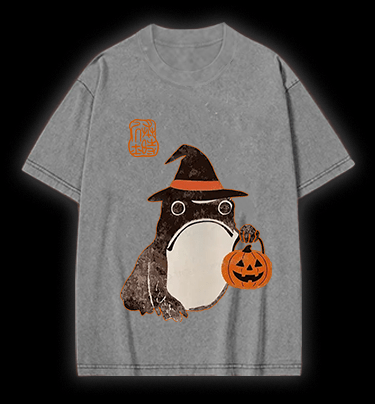 Halloween Frog Vintage Washed 100% Cotton T-Shirt - TheDrunkShark