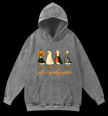 Halloween Geese Fun Vintage Washed 100% Cotton Hoodie - TheDrunkShark