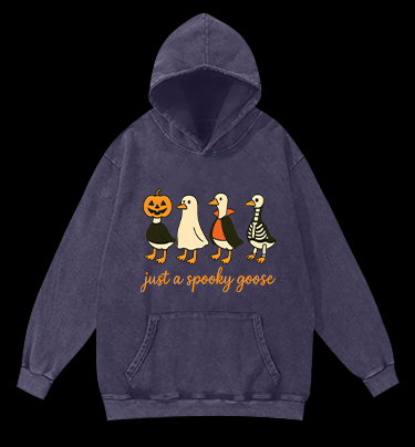 Halloween Geese Fun Vintage Washed 100% Cotton Hoodie - TheDrunkShark