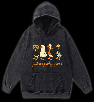 Halloween Geese Fun Vintage Washed 100% Cotton Hoodie - TheDrunkShark