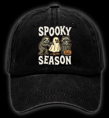 Halloween Raccoon Vintage Washed 100% Cotton Baseball Hat - TheDrunkShark