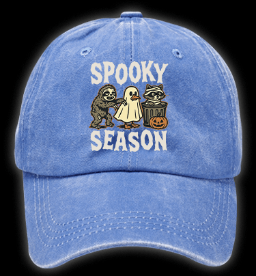 Halloween Raccoon Vintage Washed 100% Cotton Baseball Hat - TheDrunkShark