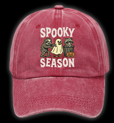 Halloween Raccoon Vintage Washed 100% Cotton Baseball Hat - TheDrunkShark