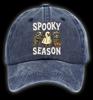 Halloween Raccoon Vintage Washed 100% Cotton Baseball Hat - TheDrunkShark