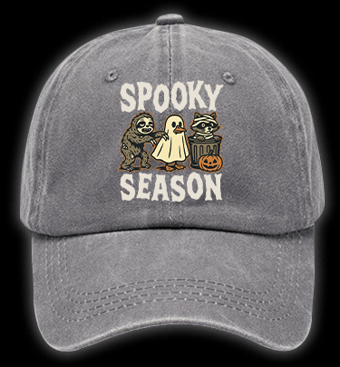 Halloween Raccoon Vintage Washed 100% Cotton Baseball Hat - TheDrunkShark