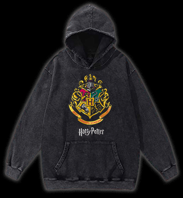 Harry Potter Lion Vintage Washed 100% Cotton Hoodie - TheDrunkShark