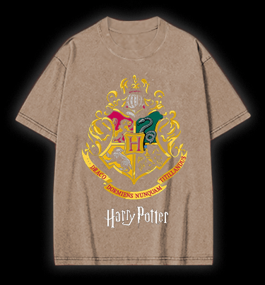 Harry Potter Lion Vintage Washed 100% Cotton T-Shirt - TheDrunkShark