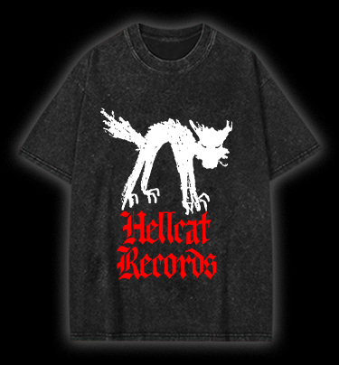  Hellcat Records  Vintage Washed 100% Cotton T-Shirt - TheDrunkShark